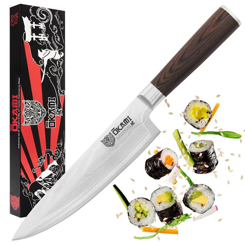 Chef Knife 8 Inch Gyuto Japanese Damascus Stainless Steel High Carbon Extra Sharp Kitchen Cutlery
