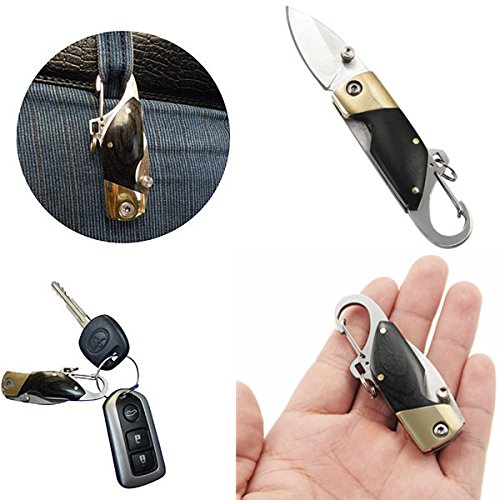 Mangocore Small Buckle Pocket QQ Knife Multifunctional Outdoor Folding Survival Mini Camping Knife with Nylon Bag