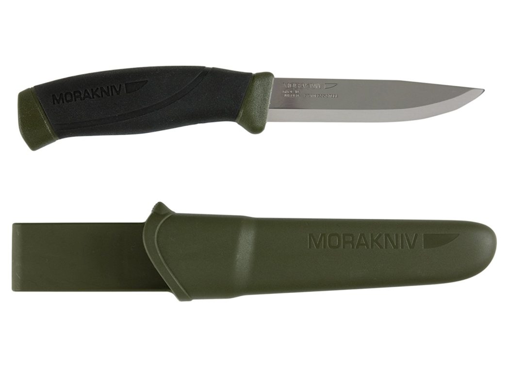 Morakniv Companion Fixed Blade Outdoor Knife with Sandvik Stainless Steel Blade, 4.1-Inch - Black