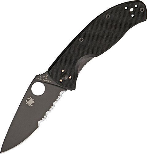 Spyderco Tenacious G-10 Combination edge black blade