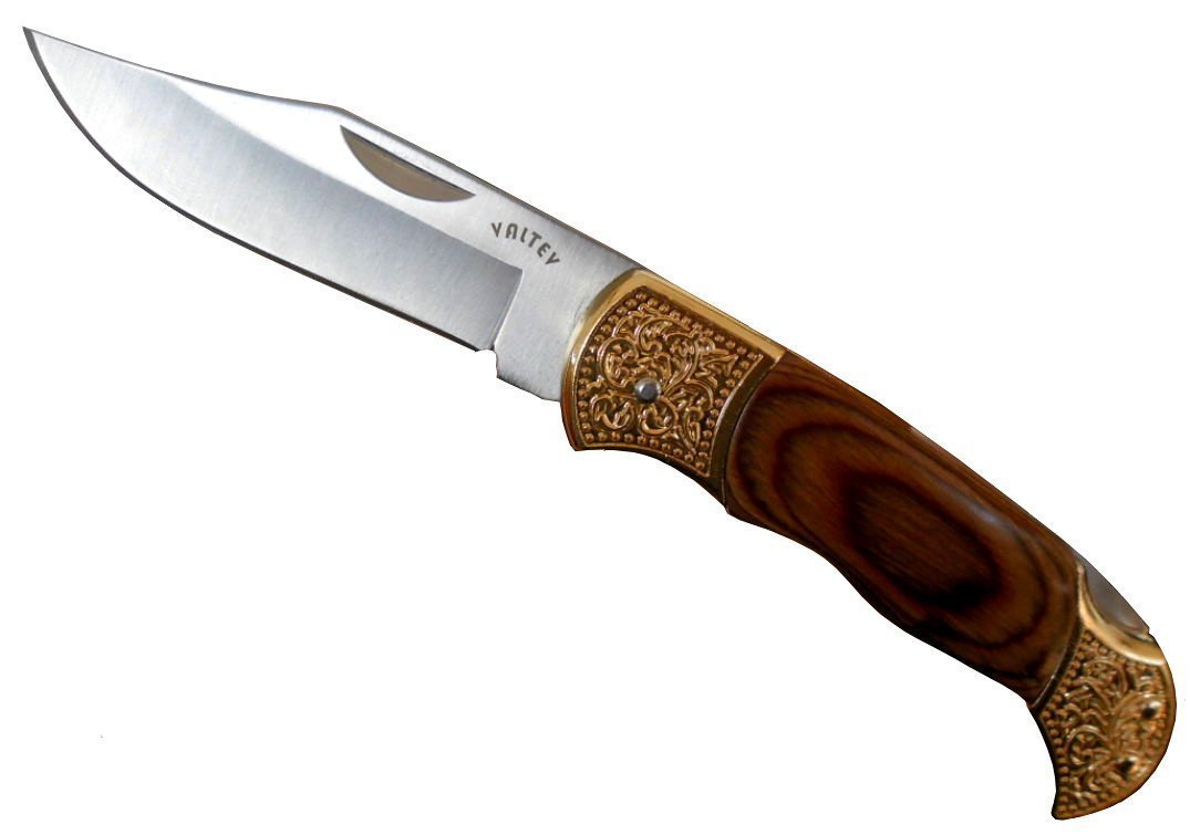 Valtev Folding Pocket Knife, Antique Hunting Style