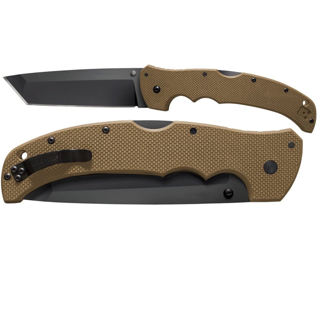 Cold Steel 27TXTVB Recon 1 Tanto Point Plain Knife with Black Hardware