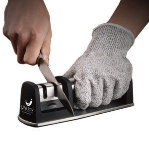 Unijoy UKS01 Kitchen Knife Sharpener with Cut Resistant Glove