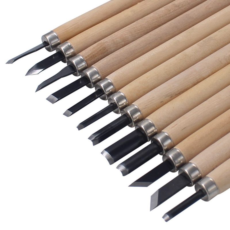 Zicome Set of 12 Wood Carving Tools Knife Kit