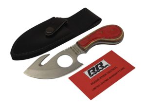 Rogue River Tactical 7 Inch Hunting Knife Skinner Skinning Full Tang Fixed Blade Survival Knives with Gut Hook