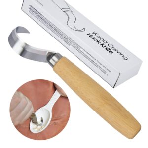 Wood Carving Hook Knife 164 & 420 J2 Stainless Steel Blade for Carving Spoons Bowls kuksa and Cups Basic Crooked Knife