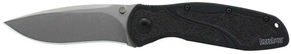 Kershaw Blur S30V Folding Pocket Knife (1670S30V); 3.4” S30V Blade with Stonewashed Finish and Anodized Aluminum Handle