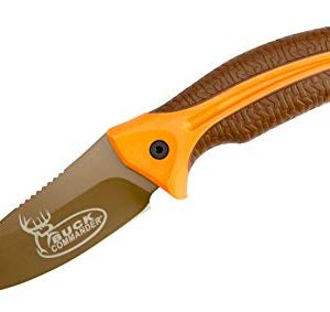 Kershaw Buck Commander 1896GHORBRNBCX LoneRock with Fixed Blade and Gut Hook, Large