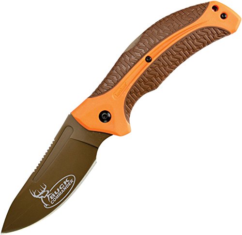 Kershaw Buck Commander 1898ORBRNBCX LoneRock Folding Knife with Drop Point Blade