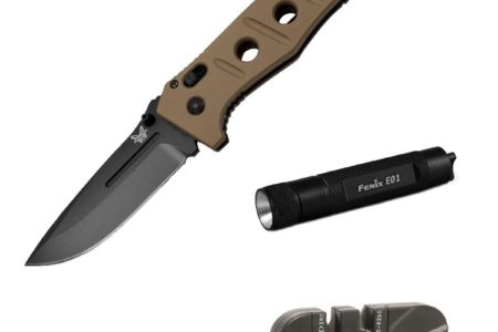 Benchmade 275BKSN Adamas Plain Edge BK Coated Blade Folding Knife
