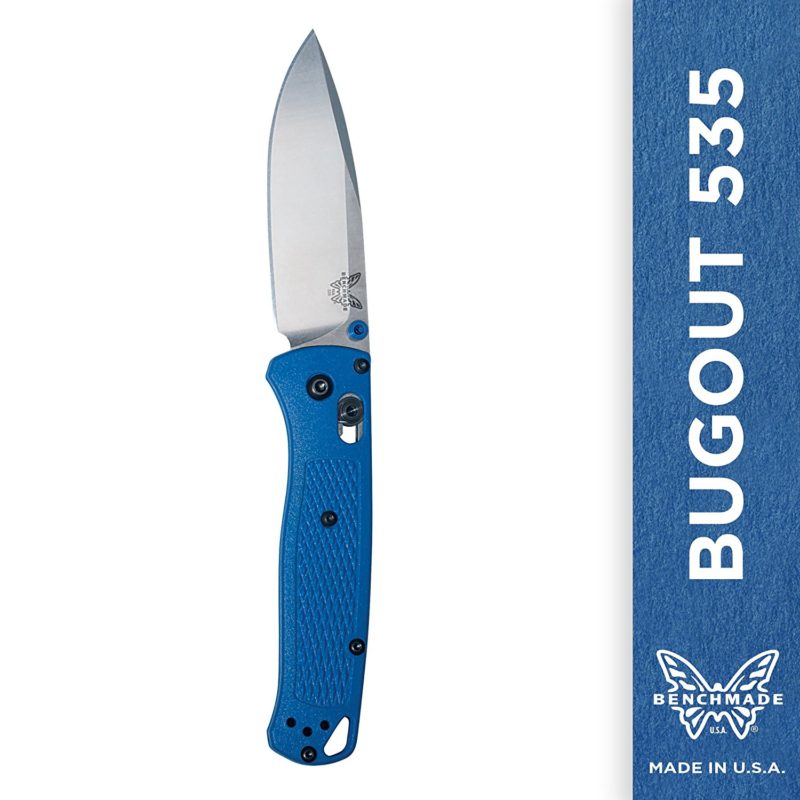 Benchmade Bugout 535 Knife, Folding Knife for Everyday Carry and Camping, Drop-point