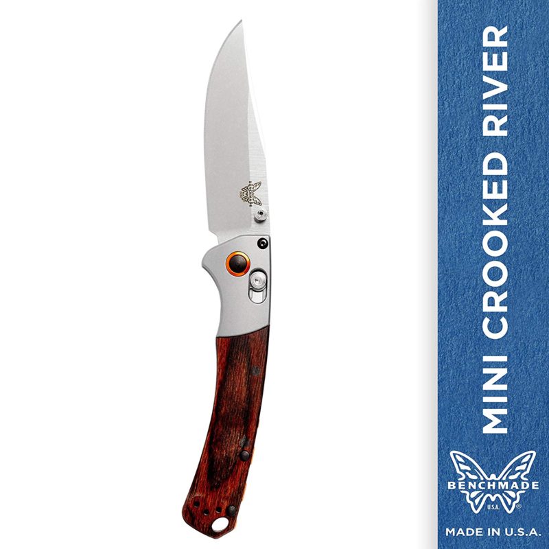 Benchmade - Mini Crooked River 15085-2 Knife, Clip-point