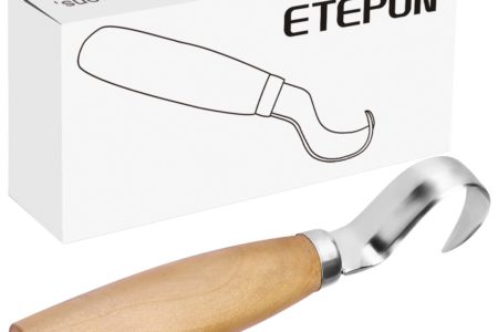 ETEPON Wood Carving Knife Hook Knife Single Side Wood Carving Tool