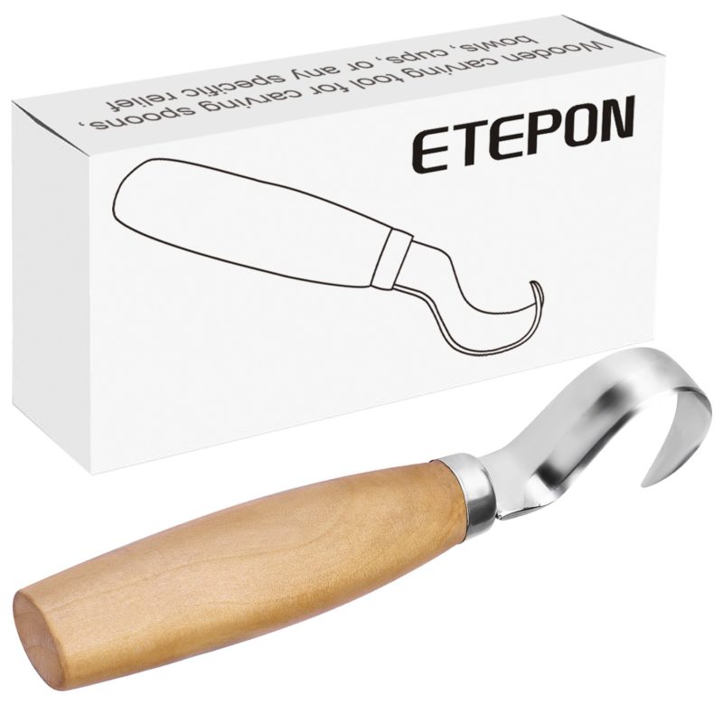 ETEPON Wood Carving Knife Hook Knife Single Side Wood Carving Tool