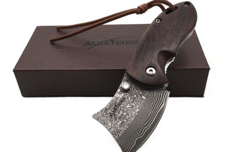 ALBATROSS HGDK002 EDC Mini Damascus Camping Folding Pocket Knife