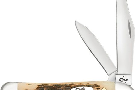 Case Amber Bone SS Peanut Pocket Knife