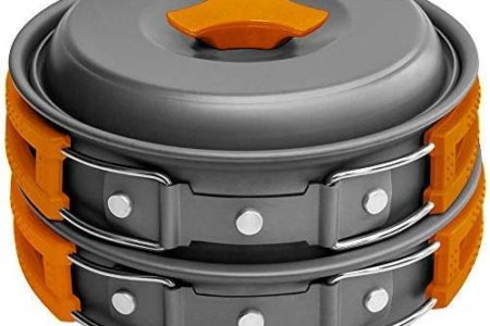 Gold Armour 10 Pieces Camping Cookware Mess Kit