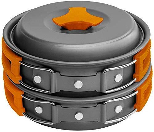 Gold Armour 10 Pieces Camping Cookware Mess Kit