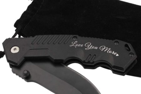 Laser Engraved Pocket Knife Love You More