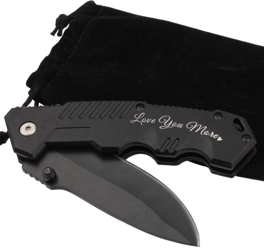 Laser Engraved Pocket Knife Love You More