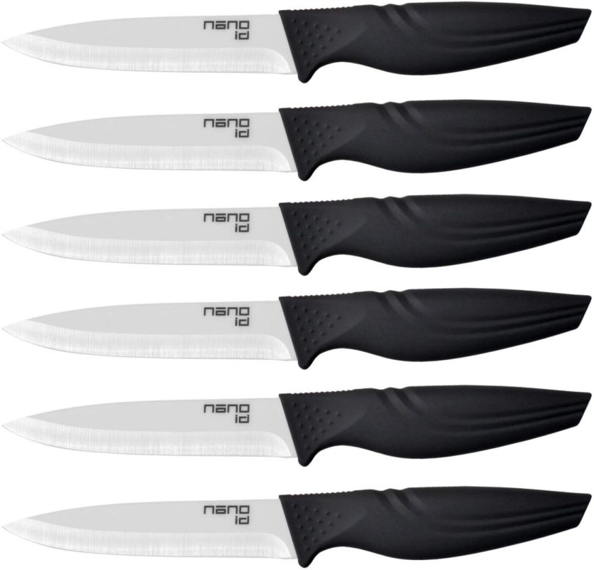 Steak Knives set of 6, Nano ID Ceramic Stake Knife