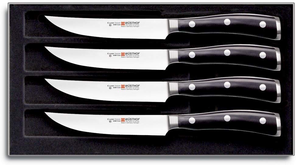 Wusthof 9716 Classic IKON Four Piece Steak Set, One Size, Silver