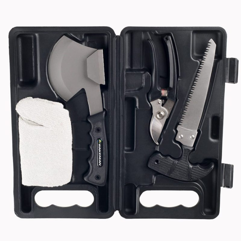Camping Tool Kit, 4-Piece Multitool Outdoor Emergency Survival Set