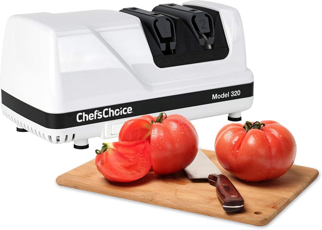 ChefsChoice 0320000 Chefs Choice 320 Diamond Hone Knife Sharpener, White, 2-Stage