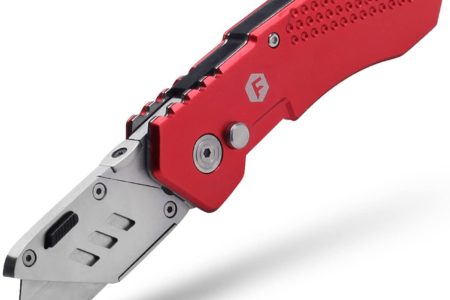 FC Folding Pocket Utility Knife - Heavy Duty Box Cutter with Holster