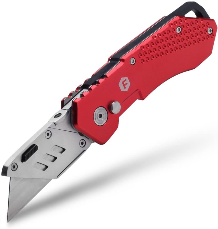 FC Folding Pocket Utility Knife Heavy Duty Box Cutter with Holster