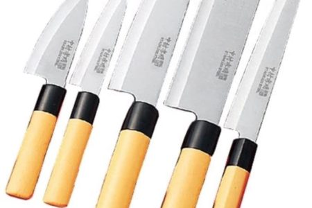 Japanese Kitchen Knife Set of 5 (Wooden Box Case) Mr. Takaaki Nakamura