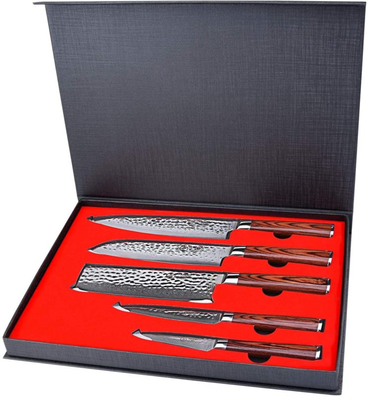 Kitchen Knife Set Professional 5 Piece - Yarenh Chef Knife Set