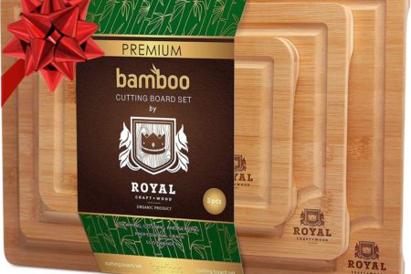 Organic Bamboo Cutting Board with Juice Groove