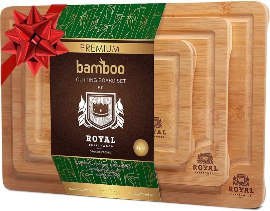 Organic Bamboo Cutting Board with Juice Groove