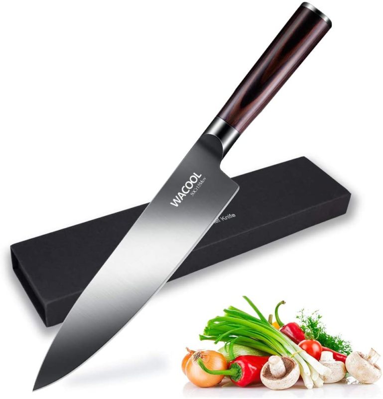 WACOOL Chef Knife Pro Kitchen Knife 8 Inch High Carbon Stainless Steel Sharp with Ergonomic Handle