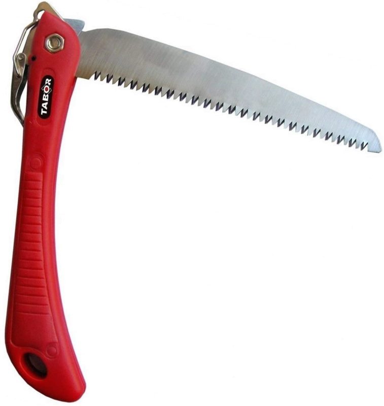TABOR TOOLS Folding Saw with 8 Inch Straight Blade and Solid Grip Handle