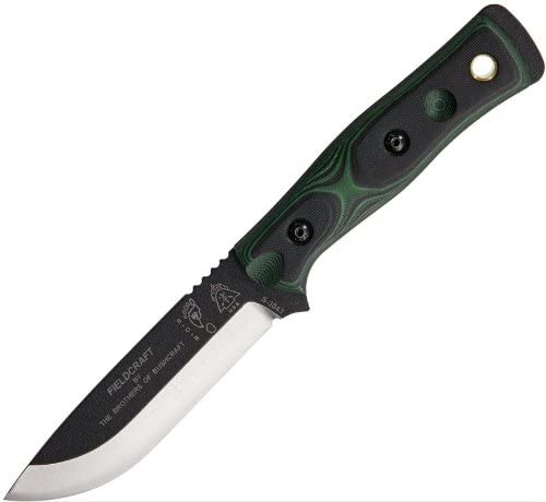 TOPS Knives B.O.B. Brothers of Bushcraft Knife with Green Handle