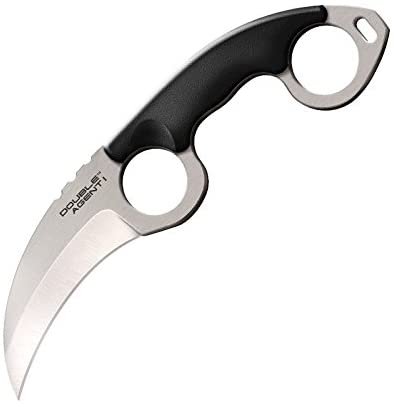 Cold Steel Double Agent Series Fixed Blade Knife with Sheath