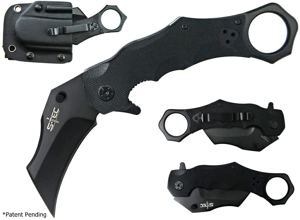 S-TEC 7.25 inches Karambit with G10 Handle & Quick Deploy Sheath
