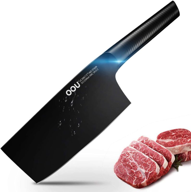 Cleaver Knife,OOU 7 inch Vegetable and Meat Cleaver