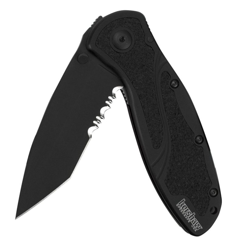 Kershaw Blur Tanto Black Serrated Pocket Knife (1670TBLKST)