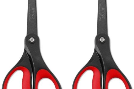 LIVINGO 2 Pack 8 Inches Titanium Non-Stick Scissors