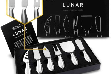 LUNAR Premium 6-Piece Cheese Knife Set