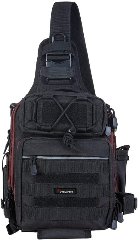 Piscifun Fishing Tackle Storage Bag Outdoor Shoulder Backpack Cross Body Sling Bag