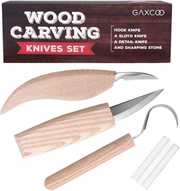 Wood Carving Tools Kit Sloyd, Hook, Detail Knives