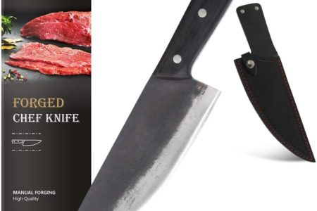 XYJ Hand Forged Chef Knife 8 inch High Carbon Steel Meat Cleaver