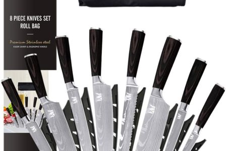 XYJ Stainless Steel Kitchen Knives Set 8 Piece Chef Knife Set