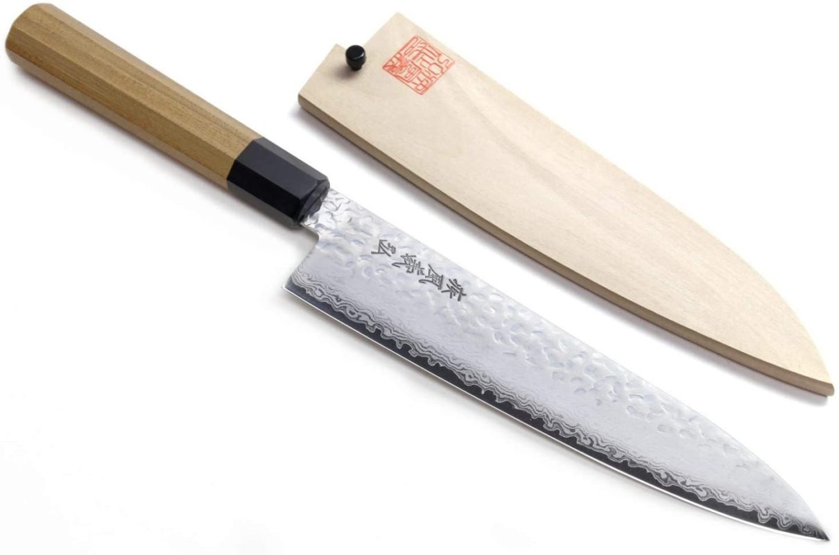 Yoshihiro VG-10 46 Layers Hammered Damascus Gyuto Japanese Chefs Knife