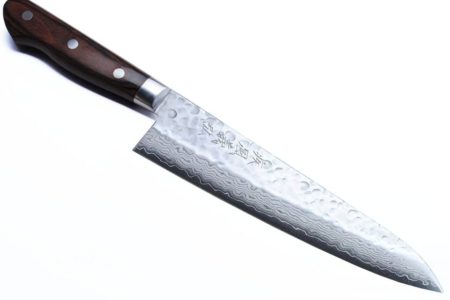 Yoshihiro VG10 16 Layer Hammered Damascus Gyuto Japanese Chefs Knife (8.25' inches (210mm))