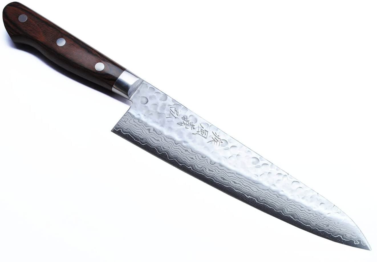 Yoshihiro VG10 16 Layer Hammered Damascus Gyuto Japanese Chefs Knife (8.25' inches (210mm))